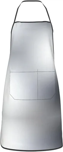 Vista 2 de silvery Chef Apron for Men and Women - Waterproof Kitchen Chef Apron with Pockets, Perfect for Cooking, Salon & More