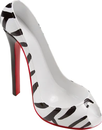 Vista 2 de KitchInnovations - Soporte para botellas de vino de tacón alto, cuatro atractivas variaciones de estilo disponibles (cebra)