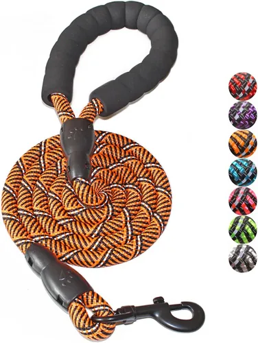 Vista 43 de BAAPET - Correa para perro de 2, 4, 5, 6 pies con mango acolchado cómodo y hilos altamente reflectantes para perros pequeños, medianos y grandes