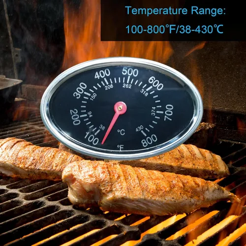 Vista 3 de BBQCuker Medidor de termómetro de parrilla para parrilla de carbón y ahumador, termómetro de barbacoa para piezas de repuesto de parrilla, perno M5