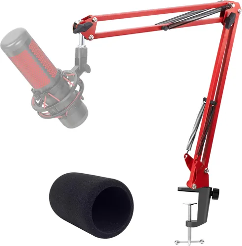 Vista 10 de YOUSHARES - Filtro Pop de Espuma para Micrófono QuadCast – Parabrisas de 5.5 Pulgadas de Diámetro, 6 Capas, Filtro Pop para Cubierta de Micrófono