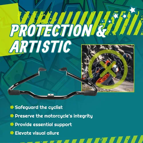 Vista 4 de MoKitDora Dyna - Barra de protección de motor para bigote, 1.25 pulgadas, grasa para Harley Dyna Street Bob FXDB Fat Bob FXDF Low Rider FXDL FXDWG