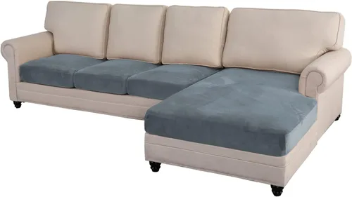 Vista 20 de MIFXIN Fundas para sofá modular, 3 piezas, funda de asiento de sofá de terciopelo elástico en forma de L, funda de cojín separada, protector