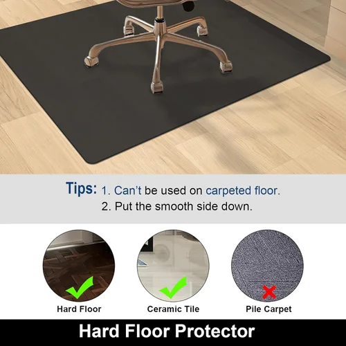 Vista 5 de AiBOB Tapete para silla para suelo de madera dura, 36 x 48 pulgadas, tapete para silla de escritorio para suelos de madera y azulejos, tapetes