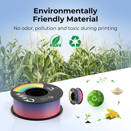 Vista 9 de Creality Filamento para impresora 3D de 1.75 mm, filamento Ender PLA+ de resistencia y durabilidad, sin enredos, embalaje al vacío, filamento
