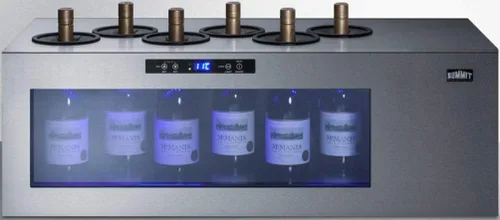 Vista 2 de Summit STC6 36 - Enfriador de vino abierto con capacidad de 6 botellas, termostato digital aprobado comercialmente, alarma de temperatura