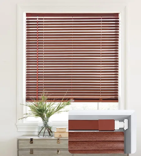 Vista 24 de LazBlinds Mini persianas horizontales de aluminio inalámbricas de 1 pulgada, persianas de filtrado de luz de tamaño personalizado para ventanas