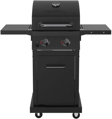 Vista 10 de Nexgrill Deluxe - Parrilla de gas de 2 quemadores con rejilla de 401 pulgadas cuadradas, 28000 BTU, panel de control de acero inoxidable y mesa