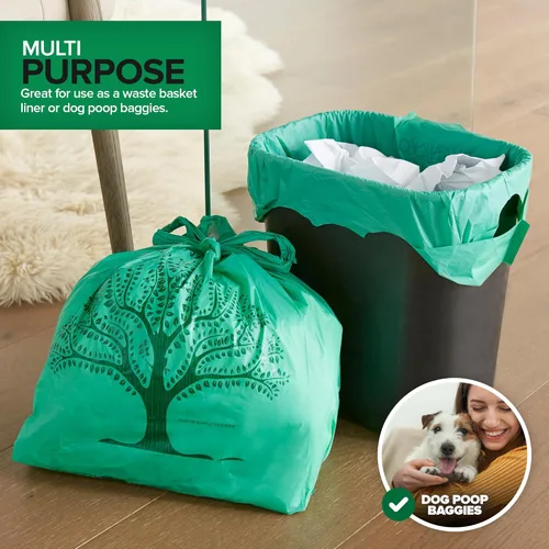 Vista 6 de Paquete de 100 bolsas de agradecimiento desechables para camisetas con asas para supermercados, alimentos, compras, basura, bolsas pequeñas a granel