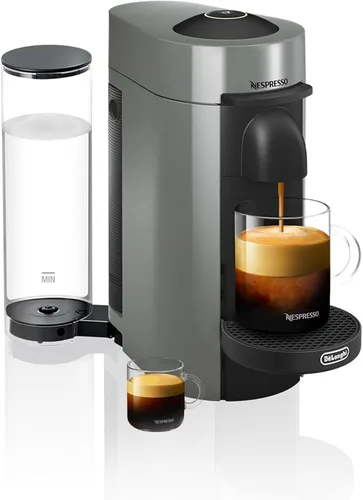 Vista 13 de Nespresso Vertuo Plus Deluxe de De'Longhi - Cafetera para café y espresso, color negro mate con espumador de leche Aeroccino