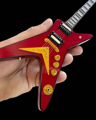 Axe Heaven Classic Dean Vintage Red ML Mini Guitarra con licencia oficial, DG-248