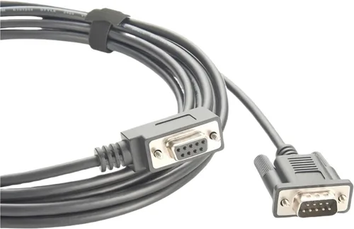 Slim DB9 Right Angle Low Profile Cable DB9 RS232 Serial Port Cable D-Sub 9Pin Male to Female Adapter(6M)