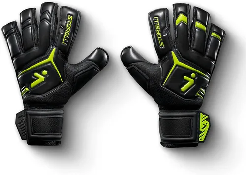 Vista 9 de Storelli Gladiator 3 GK Gloves High-Impact Hand Protection with Removable Finger Spines, Premium Hand Grip for Soccer Goalies