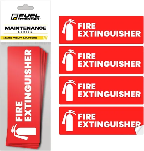 Adhesivo para extintor de incendios para negocios, oficina, comercial, propietario (alquiler a corto plazo), letrero de extintor de incendios de
