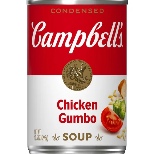 Campbell's Sopa condensada de pollo gumbo, lata de 10.5 onzas