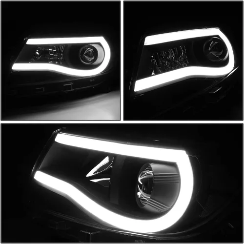 Vista 3 de Conjunto de faros delanteros Auto Dynasty compatible con Chevy Colorado 2015-2023, faros proyectores LED DRL con tira en U de repuesto, lado