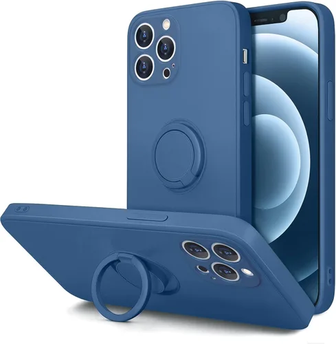 Vista 19 de Hython Funda para iPhone 12 Pro Max con soporte de anillo [soporte de anillo giratorio de 360° con soporte magnético] [forro de microfibra suave]