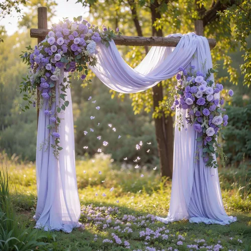 Vista 13 de Tela drapeada para arco de boda, 1 panel de 18 pies, cortina de telón de fondo transparente azul bebé, cortina de gasa para boda, arco, ceremonia