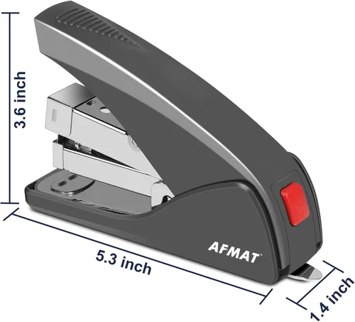 Vista 8 de AFMAT Engrapadora sin esfuerzo para escritorio, engrapadora de escritorio de 50 hojas, engrapadora ergonómica de oficina, grapadora táctil con un
