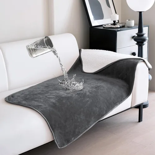 Vista 19 de gogobunny - Manta impermeable y reversible de vellón Sherpa para perro, cachorro, gato; protege la cama, el sofá y el sillón de líquido, orina