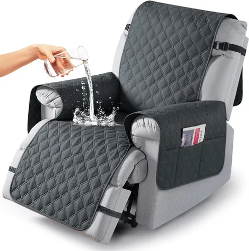 Vista 19 de TAOCOCO Fundas reclinables 100% impermeables, con correas para las piernas, funda de sofá reclinable reversible para silla reclinable, protector