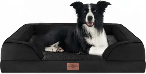 Vista 77 de Comfort Expression Cama ortopédica para perros extra grandes de 45 x 35 pulgadas, cama para mascotas XL de espuma tipo caja de huevos impermeable