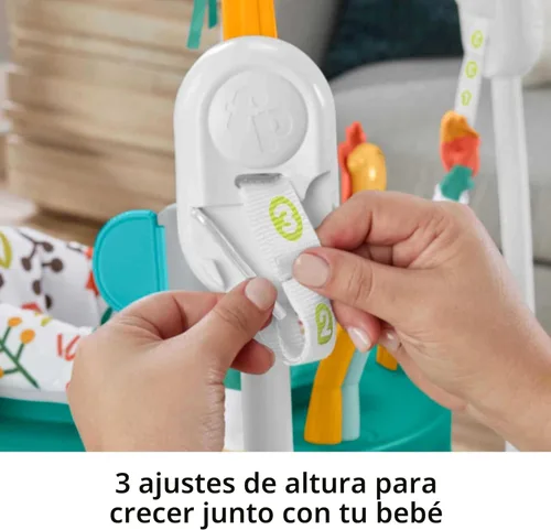 Vista 4 de Fisher-Price Baby Bouncer - Centro de actividades de Jumperoo del bosque caprichoso con música y luces
