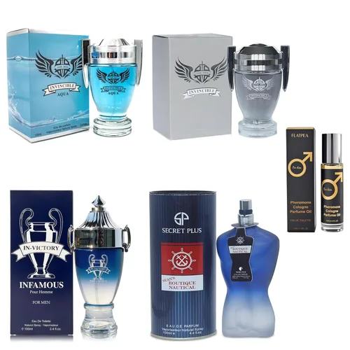 Vista 29 de Set de Regalo de Colonia para Hombre - Paquete Variado de 4 Fragancias de Larga Duración con Colonia de Feromonas de 10ml