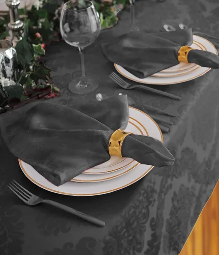 Vista 4 de Newbridge Barcelona - Manteles de tela de damasco, no planchables, antimanchas