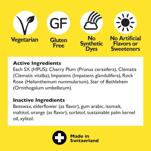 Vista 3 de Bach Rescue Pastilles Orange Elderflower, 1.7 OZ