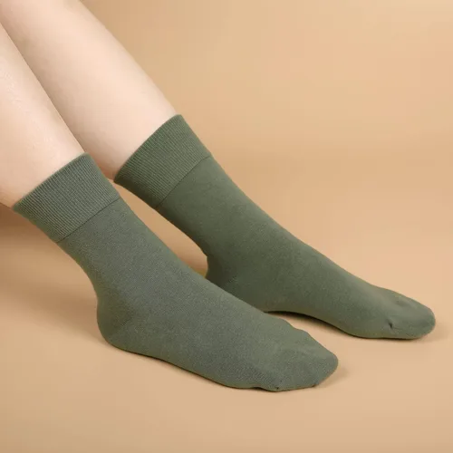 Vista 3 de FGZ Calcetines finos de algodón para mujer calcetines de algodón suave para mujer calcetines altos por encima del tobillo 5 pares