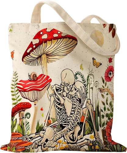 Vista 22 de Miss Adola Aesthetic Canvas Tote Bag - Reusable Shoulder Tote Bag for Women Lady Casual Vacation, Shopping, Work, Gym