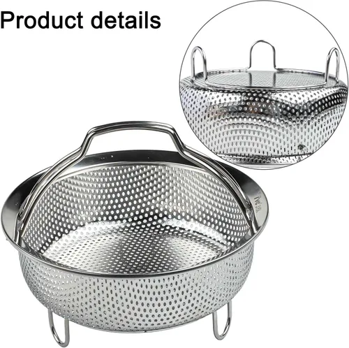 Vista 2 de 304 Stainless Steel Steamer Insert Basket For Cooking Pots And Pressure