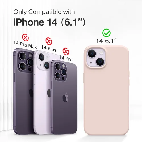 Vista 1308 de GONEZ Funda magnética para iPhone 14, compatible con Magsafe, con protector de pantalla + protector de cámara, forro de microfibra antiarañazos