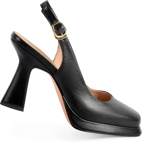 Vista 4 de ANN CREEK Zapatos de tacón alto con plataforma y punta cuadrada para mujer