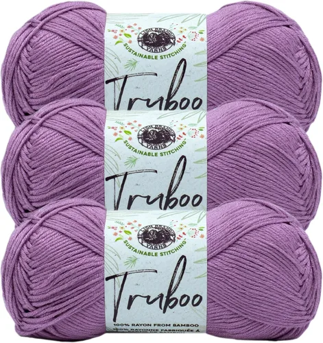 Vista 56 de Lion Brand Yarn Truboo Yarn, Azul (1 madeja)