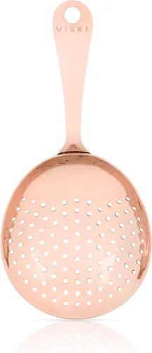 Vista 13 de Viski Bebidas de cóctel de acero inoxidable, colador pequeño con asa, metálico