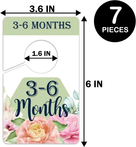 Vista 4 de Divisores de percha - Divisores de tamaño de armario para bebé, divisores de edad de ropa de bebé, organizador de armario para bebé