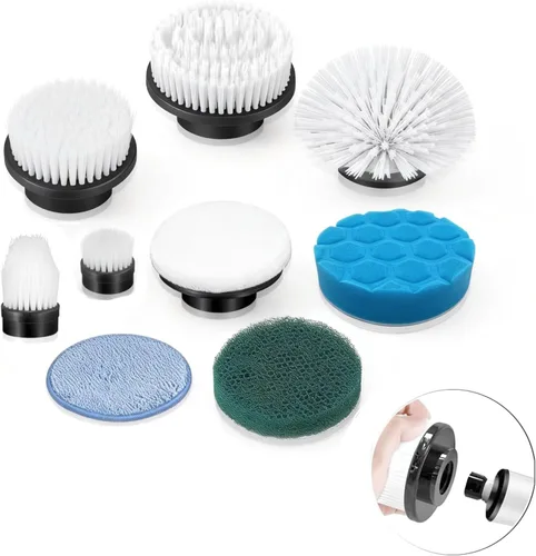 Cabezal de repuesto eléctrico giratorio 8 en 1, cepillo de limpieza para depurador giratorio eléctrico de ANS-8051A/8050, para limpieza doméstica y