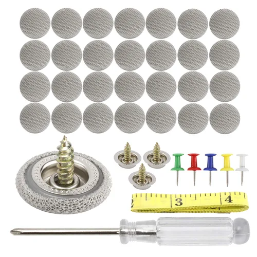 Vista 11 de HighFree Juego de 60 pines de botón de reparación de techo de automóvil, retenedor universal para techo de automóvil, con herramienta de Franela