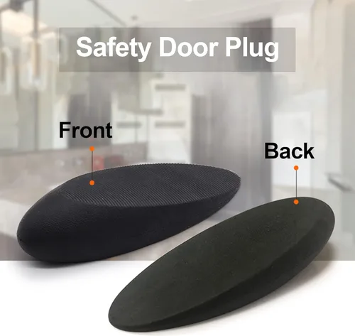 Vista 4 de Tope de puerta, topes de puerta, topes de puerta para la parte inferior de la puerta, de goma resistente, cuña antideslizante, tope de puerta