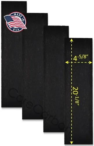 Paquete de 4 prefiltros de carbono de ajuste exacto diseñado para adaptarse a los modelos de purificador de aire de torre HEPA True HEPA de