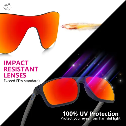 Vista 3 de EZReplace Lentes de repuesto compatibles con lentes de sol Arnette La Pistola AN4179-2.598 in (lentes polarizados)