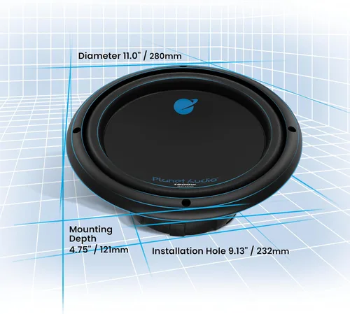 Vista 5 de Subwoofer de doble bobina de voz Planet Audio AC15D 15 pulgadas 2100 W., 10" (25,4 cm), 10 pulgadas, Negro