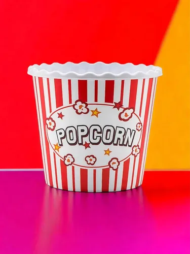 Vista 9 de Caja de plástico reutilizable de estilo moderno, recipientes para palomitas de maíz, cuencos para palomitas de maíz, juego para noche de cine