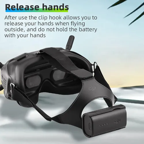 Vista 3 de Clip de soporte de batería para DJI FPV Goggles v2/Avata Goggles 2 Soporte de batería Clip de fijación caso para DJI FPV Avata Accesorios