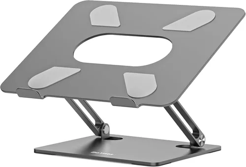 Vista 9 de BoYata Soporte para laptop, soporte para laptop, soporte multiángulo con ventilación térmica, soporte ajustable para portátil de hasta 17 pulgadas