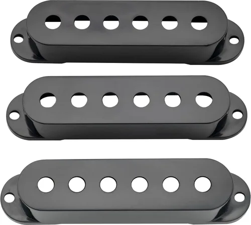 Vista 4 de Musiclily Pro Plastic - Juego de 3 cubiertas para pastillas de guitarra Stratocaster de 50/50/2.047 in, para Import Strat Squier, color blanco