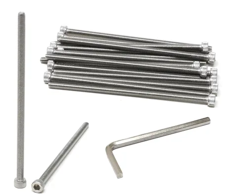 Vista 193 de iexcell Kit de tornillos de cabeza hexagonal de acero inoxidable 304, 100 unidades M2 x 0.157 in, paso de rosca de 0.016 in