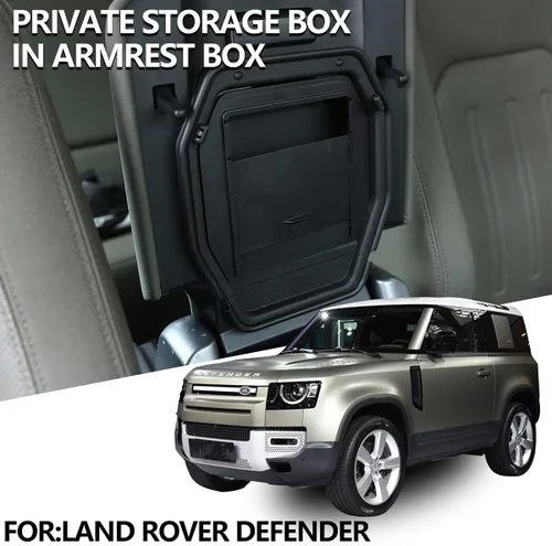 Vista 2 de Caja de almacenamiento de consola central de automóvil ABS para Land Rover Defender 110 2020-2021 (estilo 7)